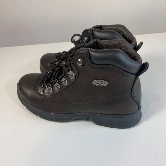 Lugz Plank Brown Slip Resistant Work‎ Boots Hiking Shoes Mens Sz 7 Ankle Utility main image 8